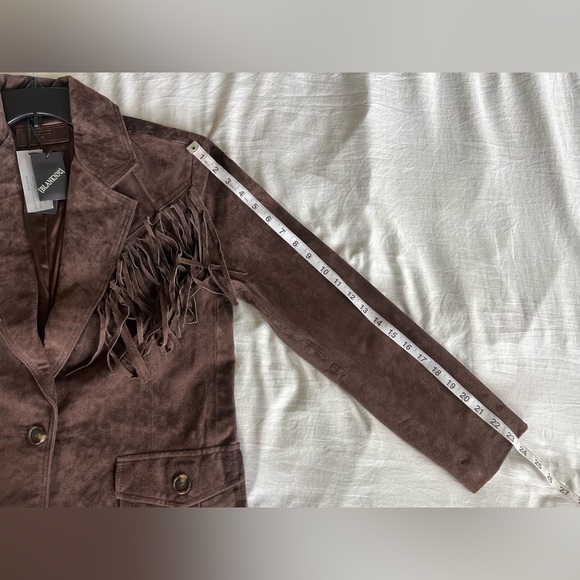 BLANK NYC Womens Luxury Oversized Blazer with Pockets, Chocolate Souffle - Picture 11 of 11